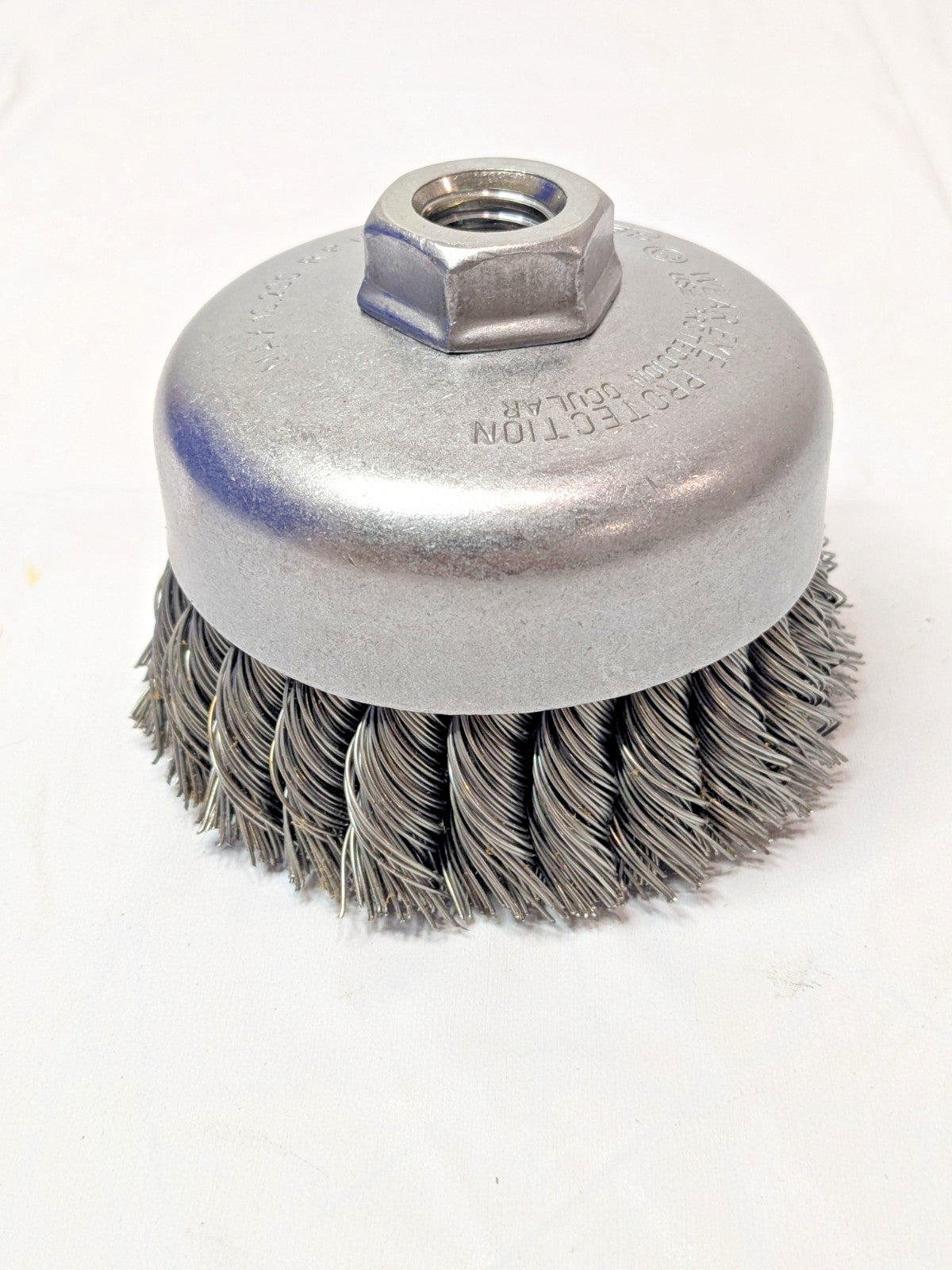 Weiler Steel Cup Brush Knotted 4" Dia x 0.023" Wire Dia 03597994