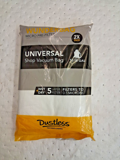 Dustless Technologies Pack of 16 Gal Synthetic Micro Mesh Filter Bags 2pk 13141