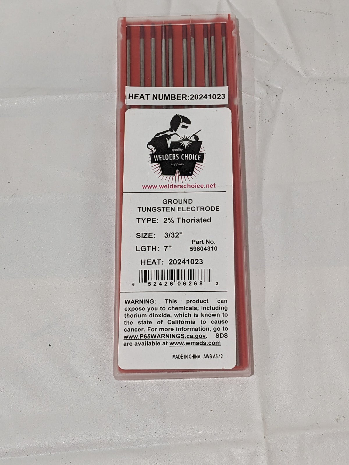 WELDER'S CHOICE TIG Welding Rod: 7" Long, 3/32" Dia Qty 10 59804310