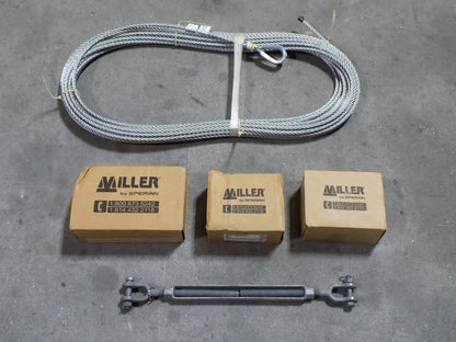 Miller SkyGrip Temporary Horizontal Lifeline System 120 Ft 300 Lb Capacity