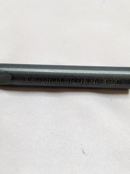 GUHRING Jobber Length Drill Bit: 8 mm Dia, 118 °, Cobalt Qty 4 9003080080000