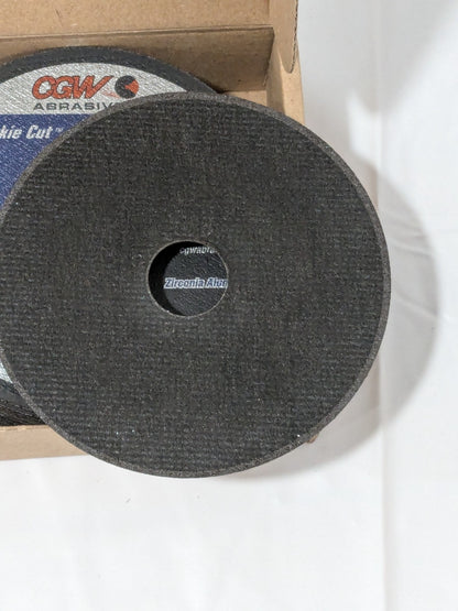 (25) CGW Cutoff Wheel: Type 1, 4-1/2" Dia, 0.0350" Thick, 7/8" Hole 45010