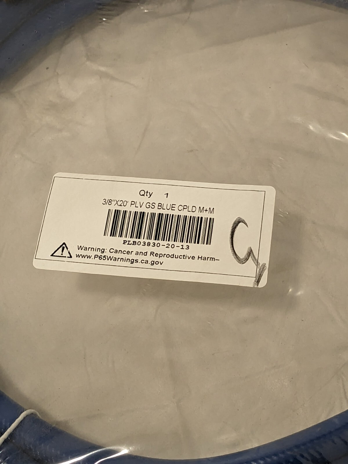 CONTINENTAL CONTITECH Multipurpose Air Hose: 3/8" ID, 20' PLB03830-20-13