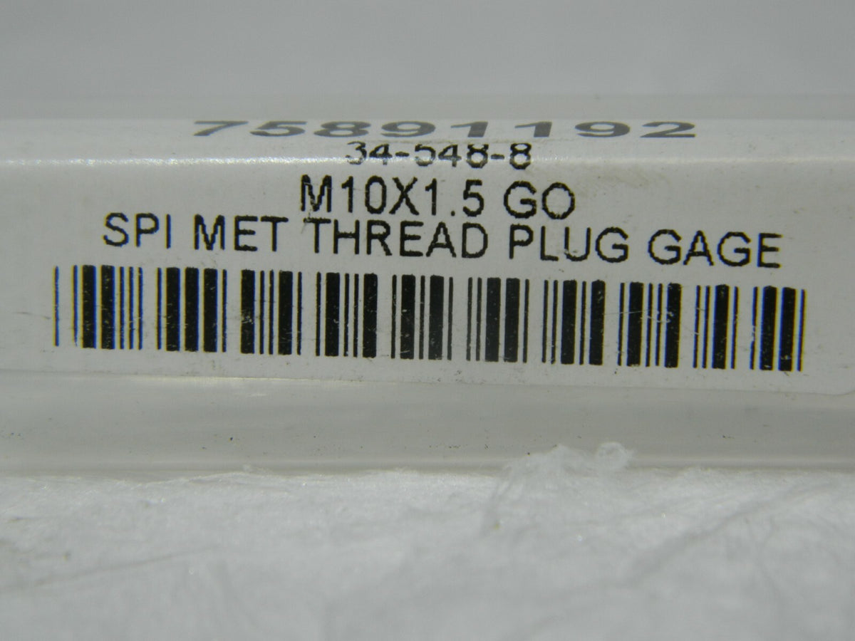 SPI Single End Plug Thread Go Gage M10x1.5 6H 34-548-8