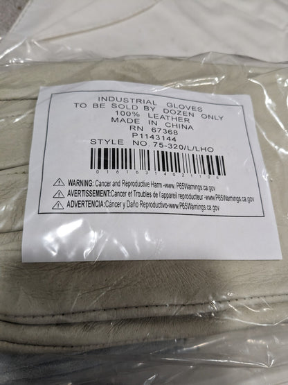 PRO-SAFE Welding Gloves Sz Large, Leather, Left Hand Only Qty 12 75-320/L/LHO