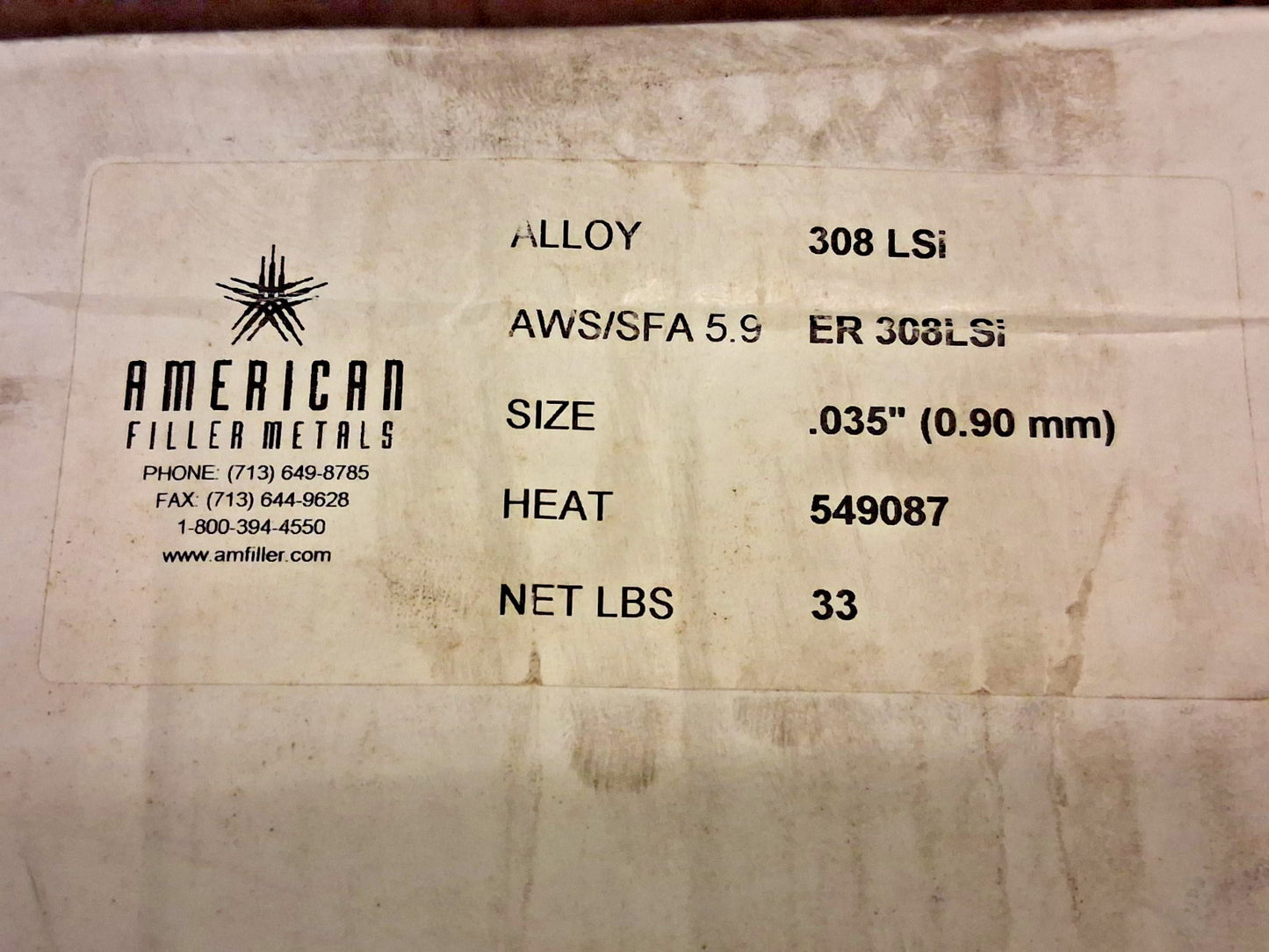Pro MIG Welding Wire ER308Si .035" 33lb ED037250