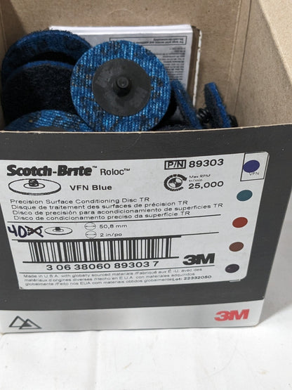 3M Quick-Change Disc Roloc TR, 2" Dia Premium Ceramic Alumina Qty 40 7100264173