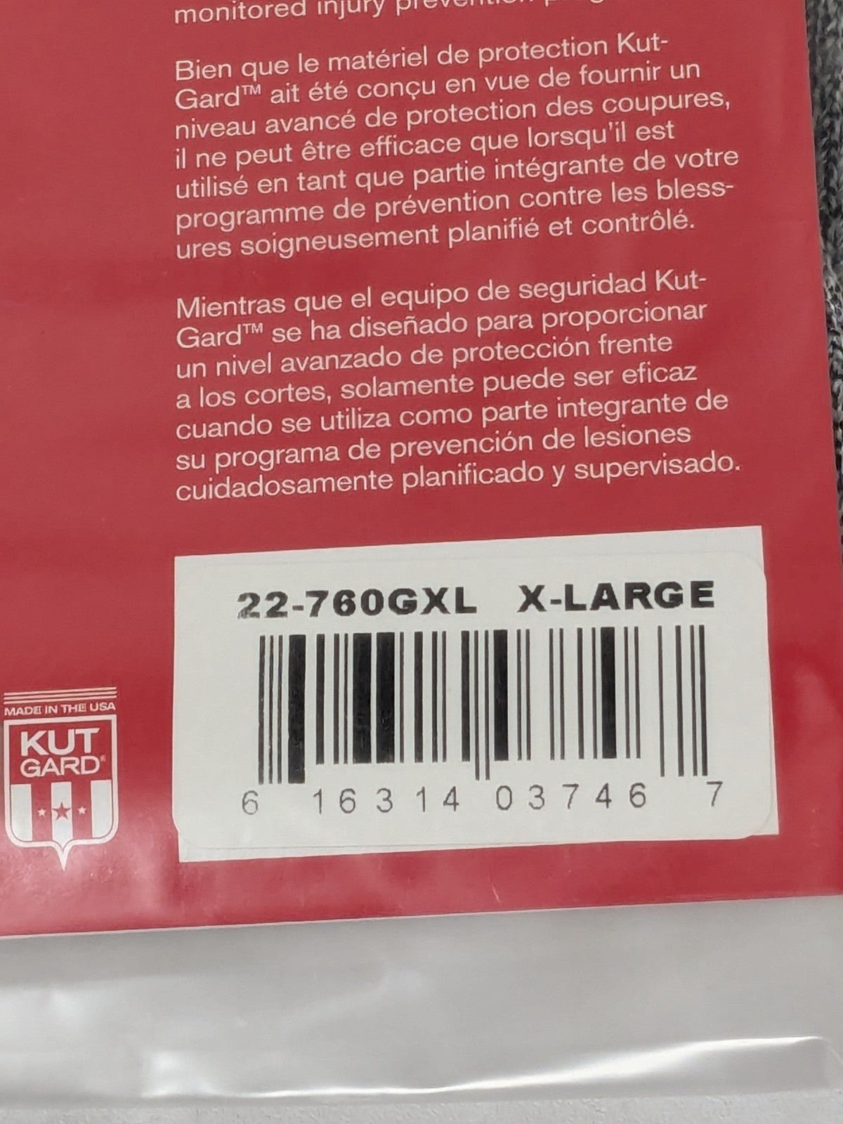 PIP Cut-Resistant Glove: Kut-Gard ANSI Cut A7 Size XL 2 Pack 22-760GXL