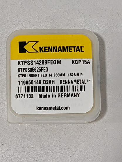 KENNAMETAL Replaceable Drill Tip: KTFSS05625FEG KCP15A 6771132