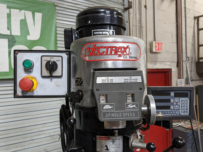Vectrax 9 x 48 Milling Machine  3HP 230/460v  Variable Speed   Newall X/Y DRO