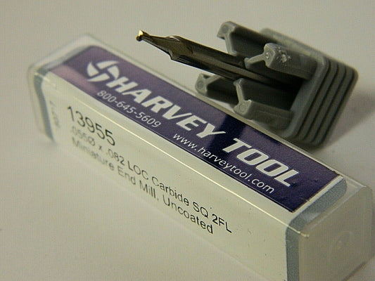 Harvey Tools Length Of Cut:  .082" Miniature End Mills  QTY 3 13955