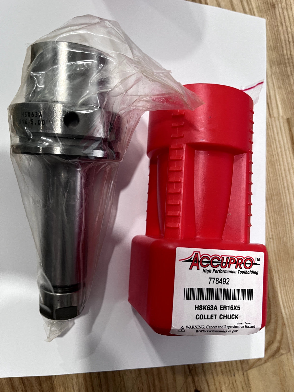 ACCUPRO Collet Chuck: 0.0313 to 0.375" Capacity, ER Collet, Hollow Taper Shank