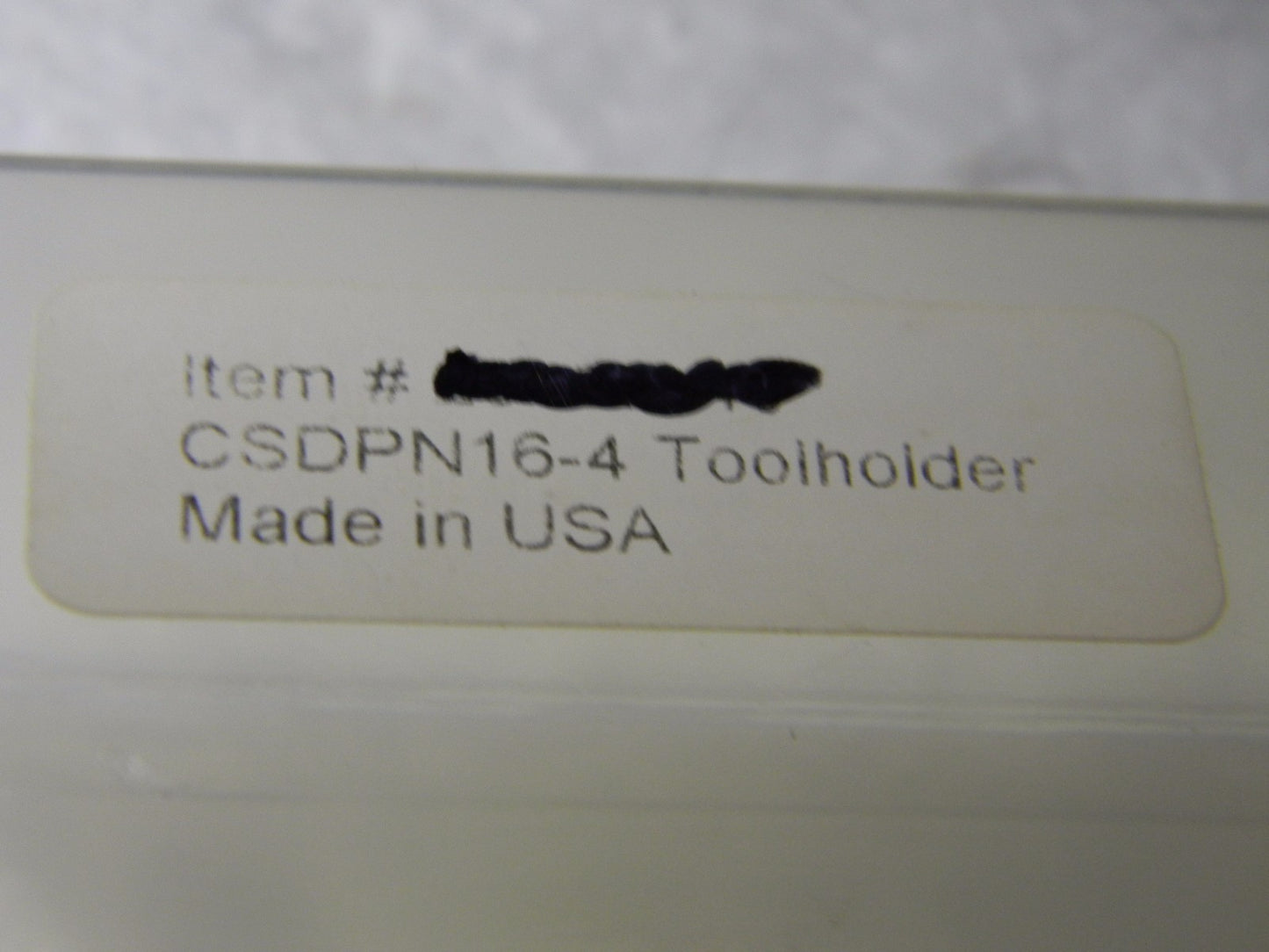 Precision CSDP N16-4D Clamp Type Toolholder 1" x 1" x 6" Neutral