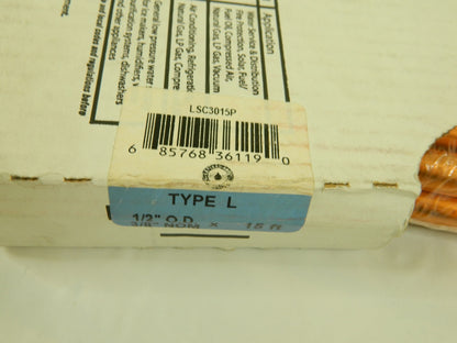 Mueller Copper Coil 1/2  OD 3/8  NOM 15 Feet LSC3015P