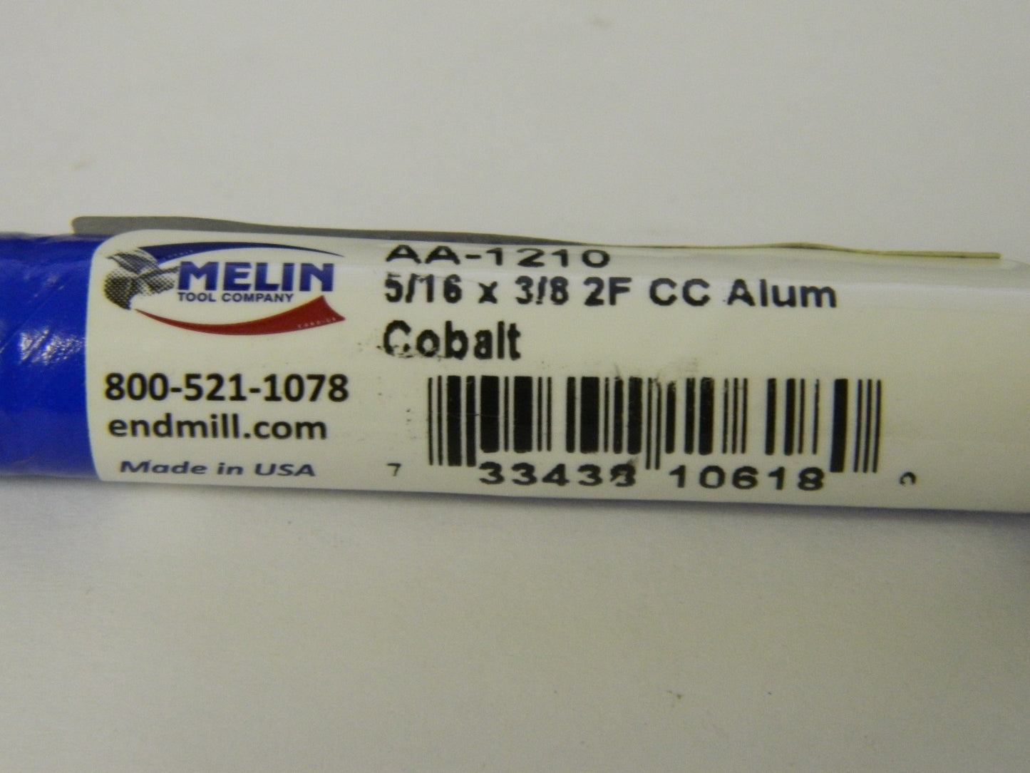 Melin Aa-1210 5/16" x 3/8" 2 Flute Cobalt Aluminum Square End Mill Qty