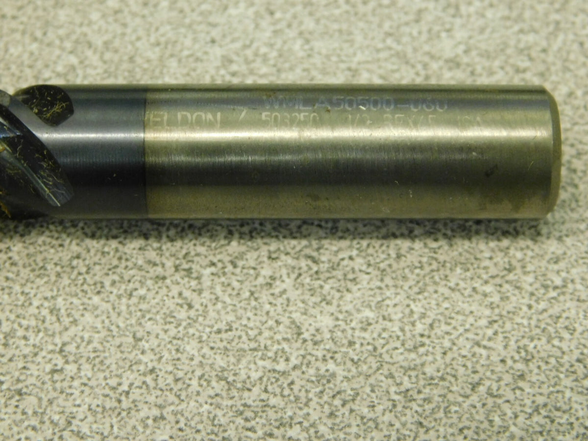 Weldon Spiral Flute Twist Drill 5FL 1/2" Dia 1/2" Shank 2" LOC WM