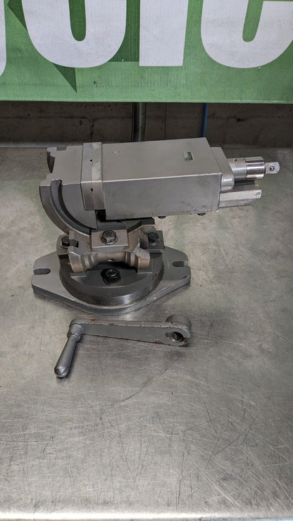 GIBRALTAR Machine Vise 3-Way Angle 4 Jaw Width 4 Jaw Open Swivel Base 110052