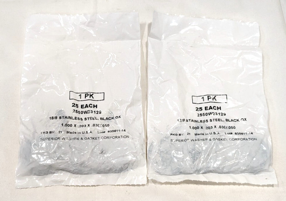 18-8 Stainless Steel Flat Washer #10 x 1" od  Black-Oxide   *50pcs*   96765A160