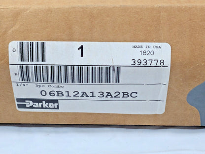 PARKER 3 Piece Combo Filter Regulator Lubricator 1/4" 125 PSI 06B12A13A2BC