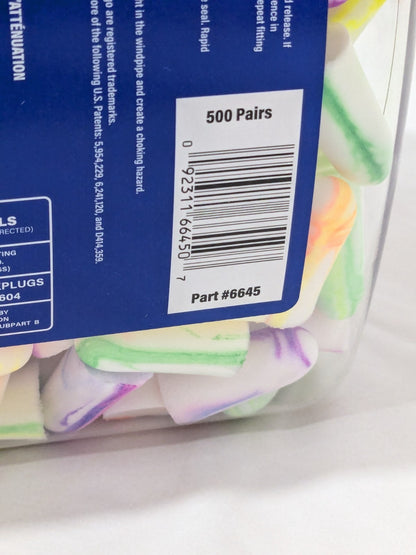 Moldex Earplug Dispenser Refill: 500Pr, Foam, Taper End Shape, 33dB 6645 DAMAGED