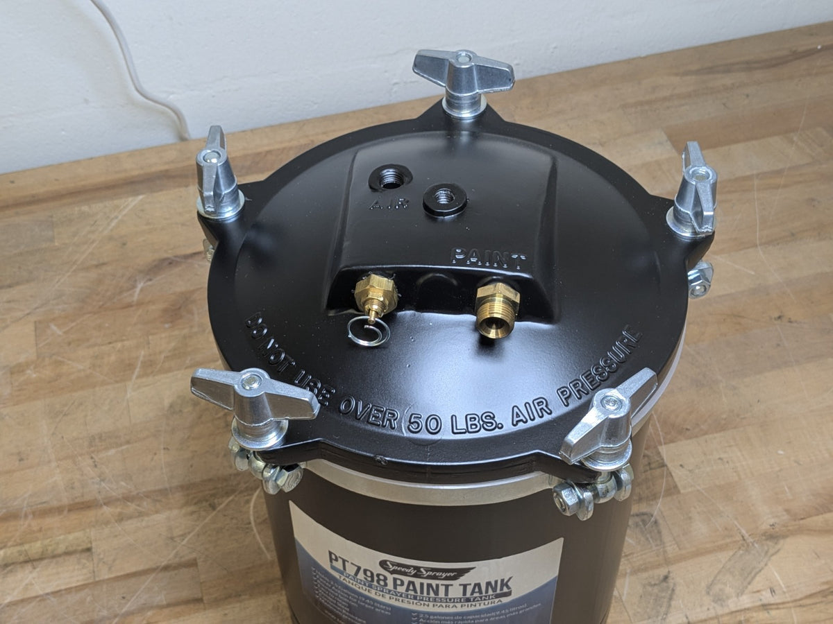 Speedy Steel Pressure Tank for Paint Sprayer 2-1/2 Gallon Capacity PT798RG