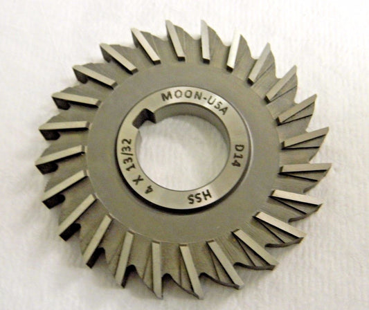 Moon Cutter HSS Side Milling Cutter 4" x 13/32" x 1-1/4" 24 Teeth SM4406