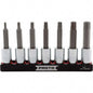 Proto Hex Bit Socket Set: 3/8" Drive, 7 Pc, 1/8 to 3/8" Hex J4990R7SAE