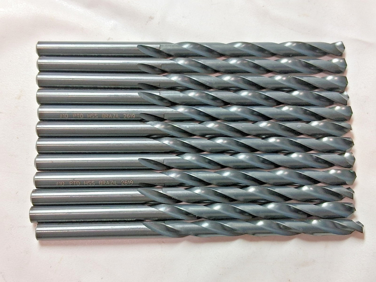 Precision Twist Drill Jobber Length Drill Bits HSS #10 QTY12 135 deg 018210