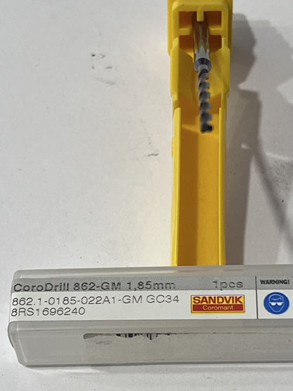 Sandvik Micro Drill Bit: #49 (0.0730"), 140 deg, Solid Carbide