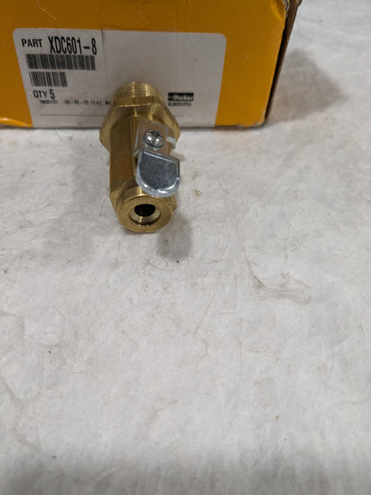 PARKER 1/2" Pipe, Male Pipe Drain Cock & Shutoff Valve Qty 6 XDC601-8