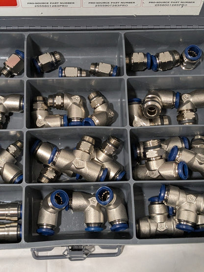 PRO-SOURCE 36 Piece, Push to Connect Fitting Kit: 1/2" Tube 2569601236PRO
