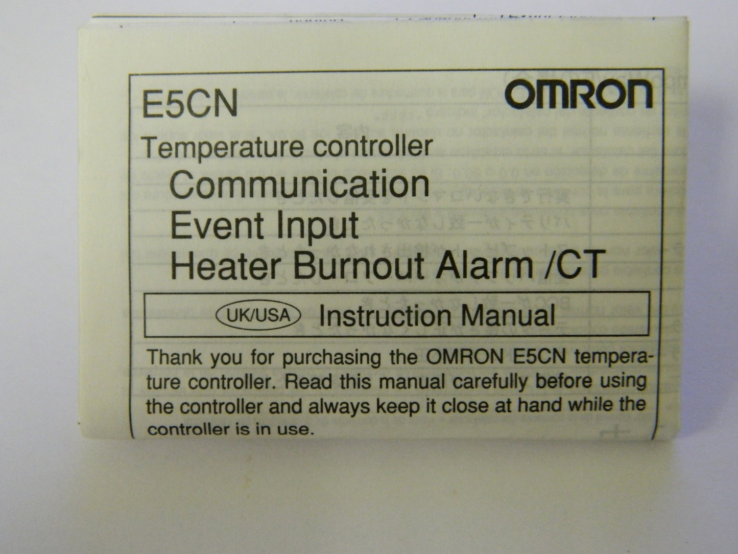 Omron Temperature Control #E53-CNHB