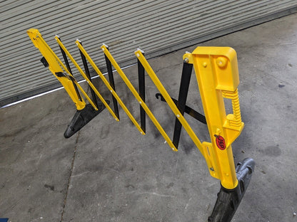 JSP SAFETY Barrier: 39" High Polyethylene Frame Black & Yellow KAZ110-005-330