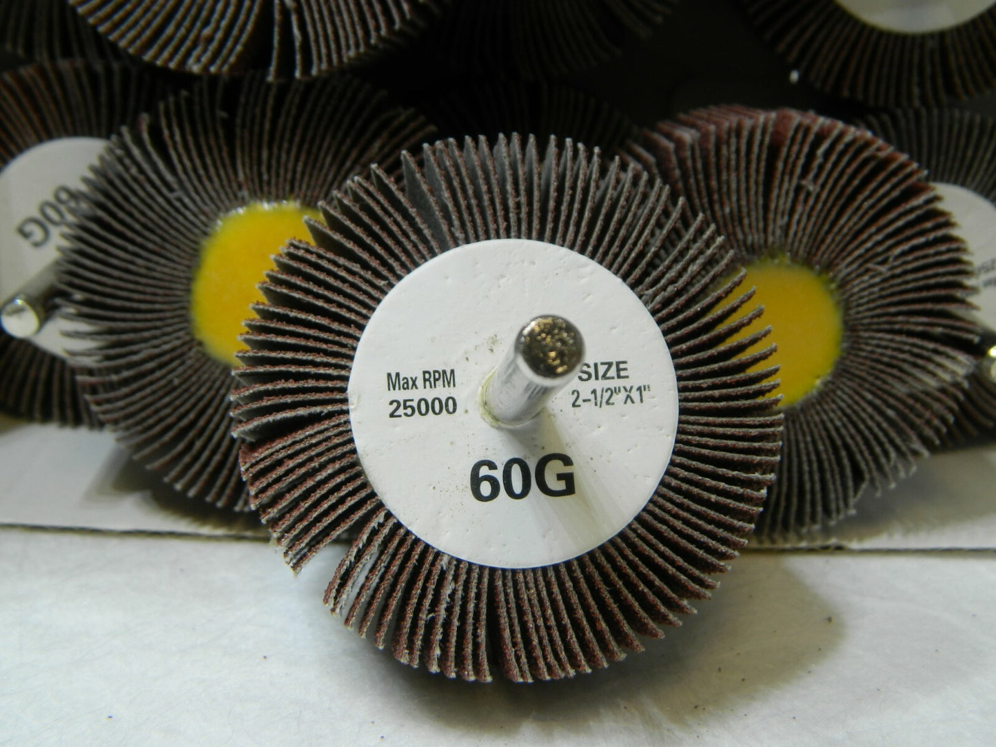 Alum Oxide Coated Mounted Flap Wheel 2-1/2" Diam x 1" FW Medium Qty 10 BD3273