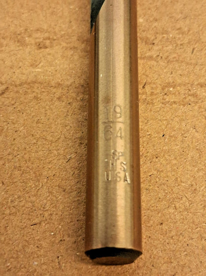 Norseman/CTD Drill & Tool Jobber Length Drill Bits QTY6 19/64" Dia 300SBTA 19/64