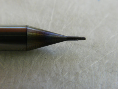 Seco Ball End Mill: 0.0394" Dia 0.0295" LOC 2 Flute Solid Carbide 3306