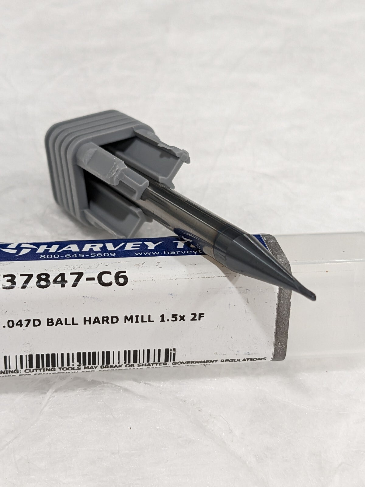 HARVEY TOOL Ball End Mill: 3/64" Dia, 0.0380" LOC, 2 Flute 37847-C6