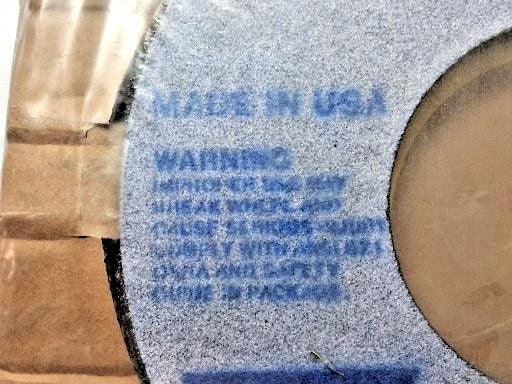 Norton Aluminum Oxide Grinding Wheel 6" Dia 46 Grit Type 6  66252838458