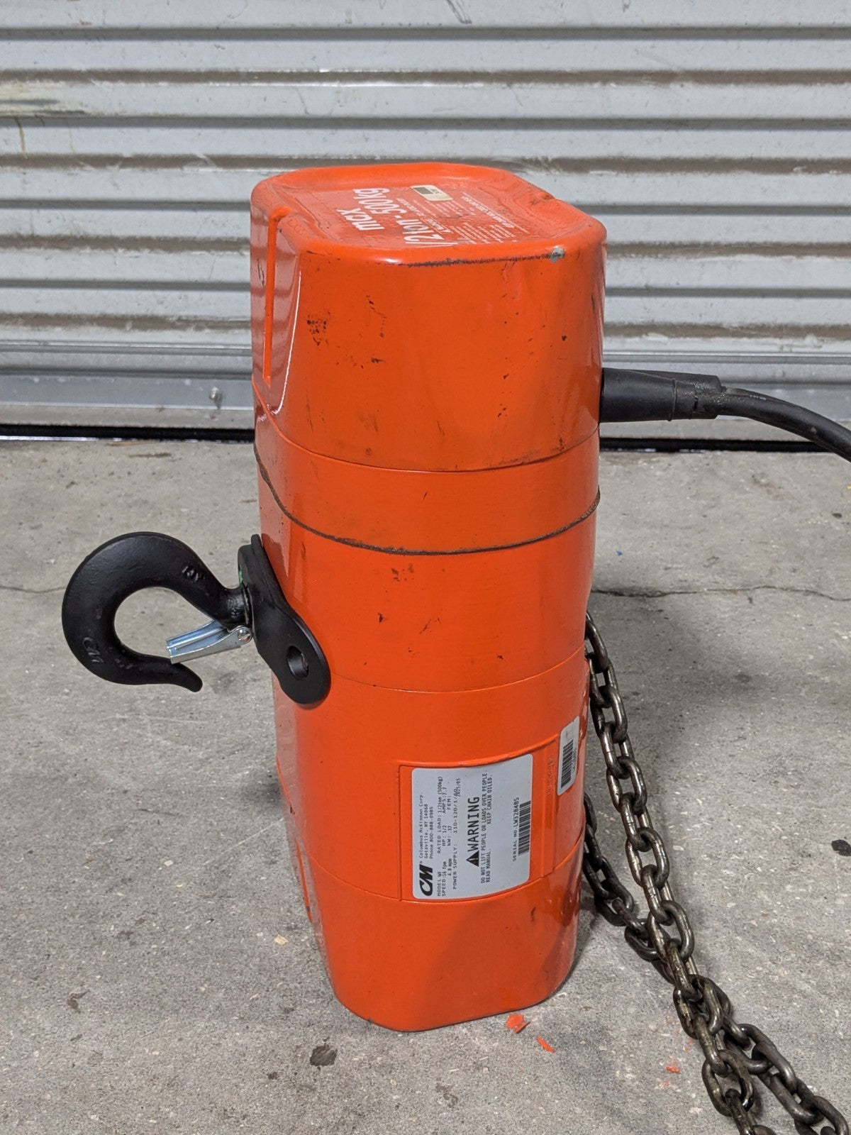 CM Valustar Electric Chain Hoist 1/2 Ton Cap 15 Ft. Lift 2403B Parts / Repair