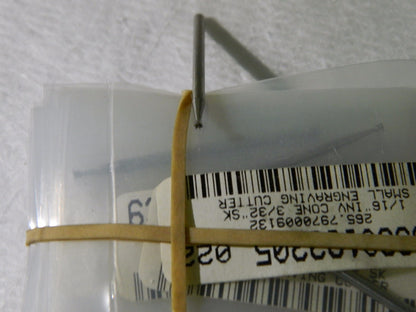 Precision Single Cut Burrs 1/16" Dia. x 2" OAL 25 Pack #265.7970009132