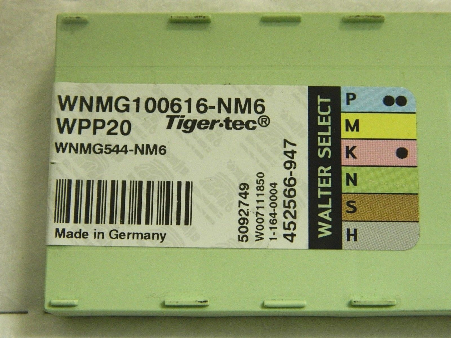 Walter-Valenite Carbide Turning Inserts WNMG100616NM6 Grade WPP20 Qty 10 5092749