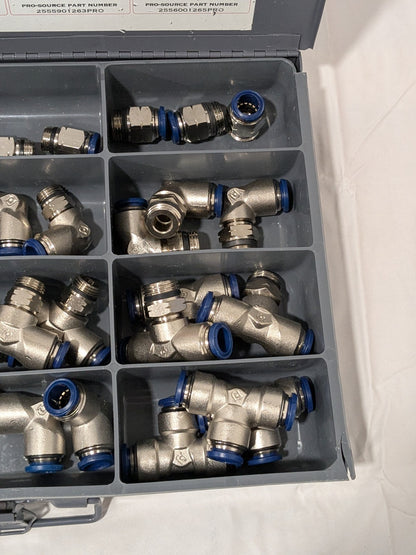 PRO-SOURCE 36 Piece, Push to Connect Fitting Kit: 1/2" Tube 2569601236PRO