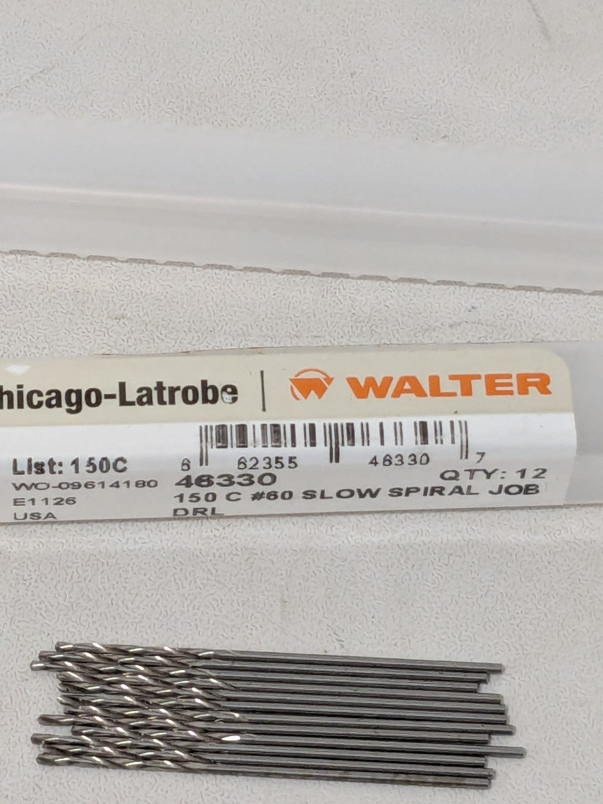 Chicago-Latrobe #60 Low Helix Jobber Drill 1.625 OAL, 118º Qty 12 46330