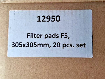 QTY 20 Synthetic Fiber Filter Pads F5 305x305mm 12950