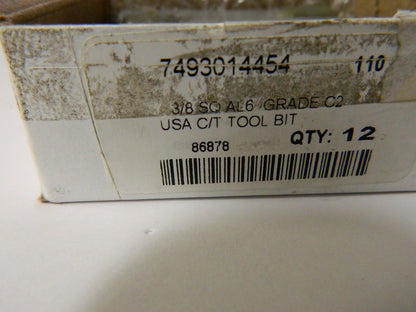 Pro 3/8 x 3/8" Shank Square Shoulder Turning Single Point Tool Bit QTY 12 8