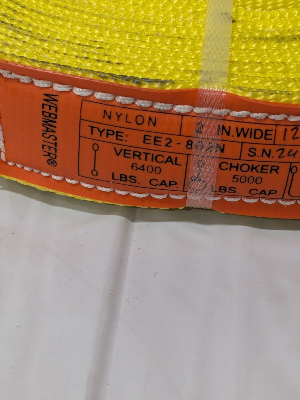 Lift-All Flat Eye & Eye, Type 3 Web Sling: 12' Long, 2" Wide EE2802NFX12