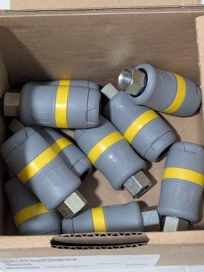 Parker Pneumatic Hose Coupling: 1/4" Thread, 1/4" Body Dia Qty 10 PBH-