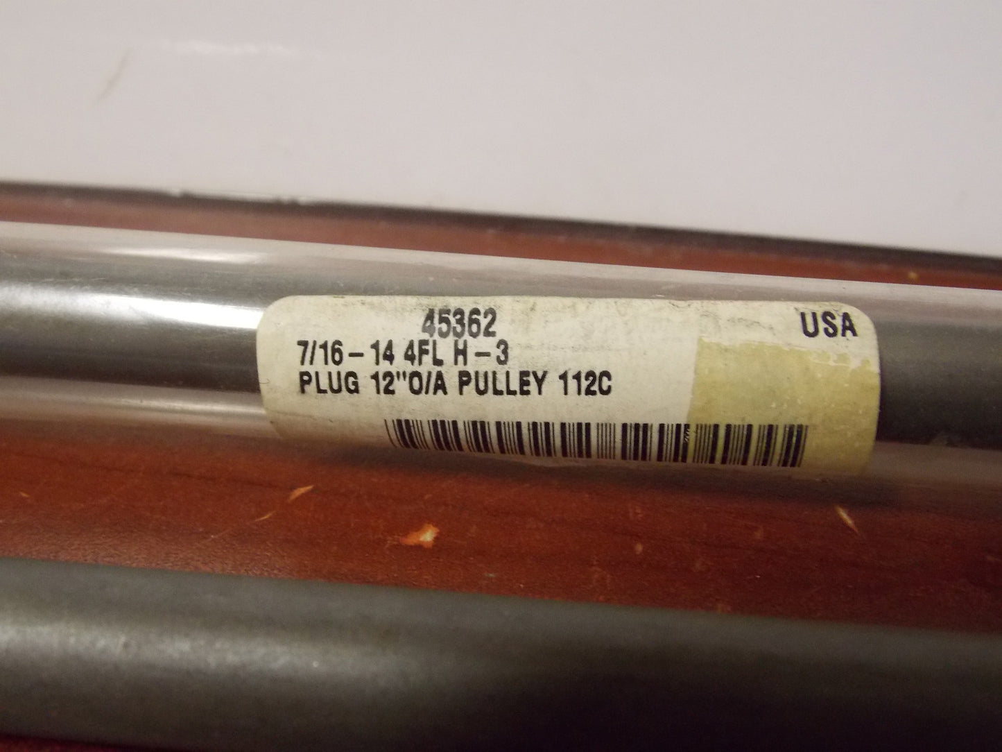 Reiff &amp; Nestor Pulley Taps 7/16"-14 NC 4F GH3 12" Plug Qty. 2 #453
