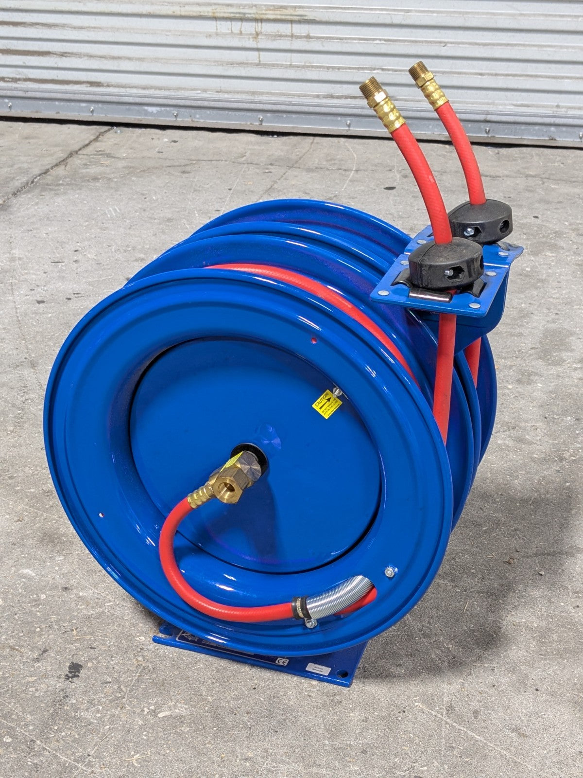 CoxReels Spring Retractable Dual Hose Reel 50 Ft. x 3/8 In. C-LP-350-350