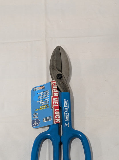 Channellock Tinner's Snips: 2-1/2" LOC, High Carbon Steel Blades 610TS